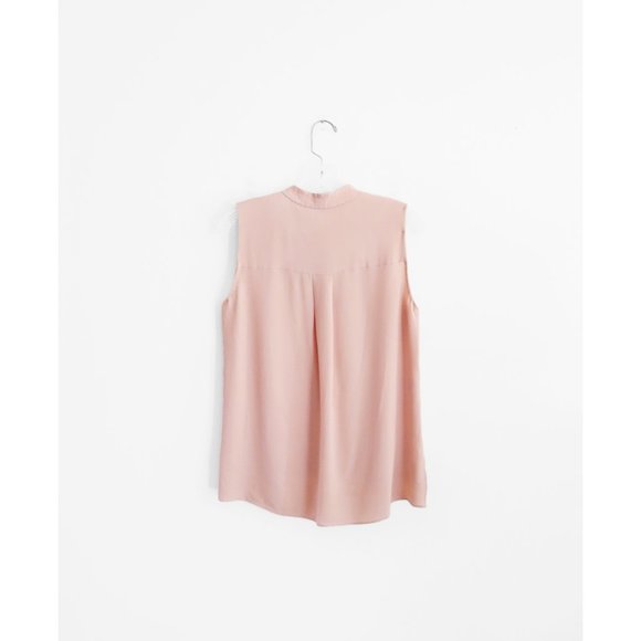 10 Crosby Derek Lam Light Blush Pink Voile Sleeveless Blouse Shell Top size 6 - Picture 4 of 15